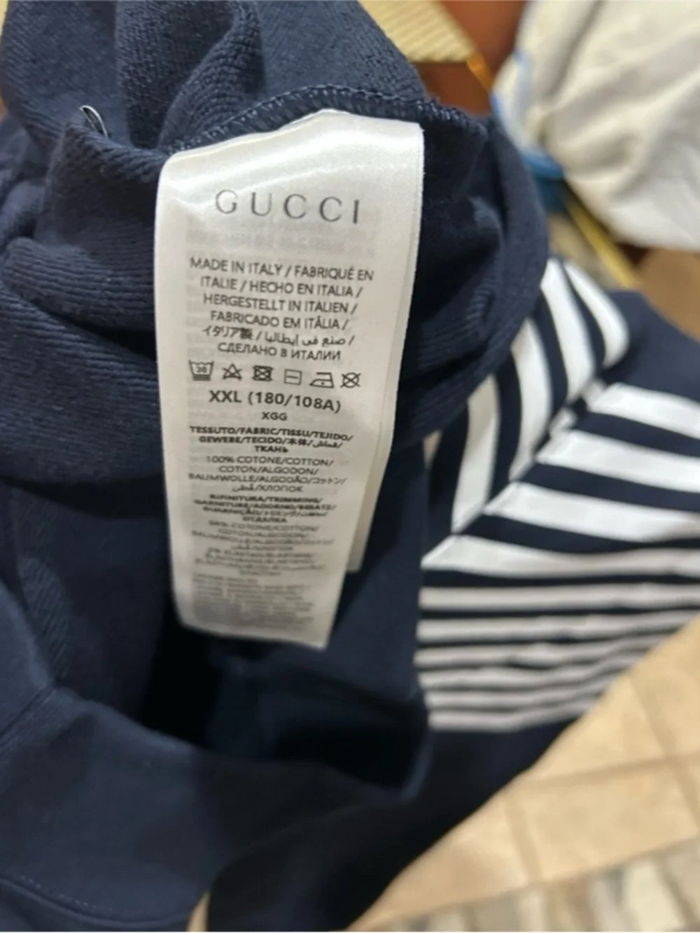 Gucci logo print 100% cotton sweatshirt size XXL made in Italy
